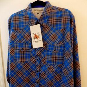 NEW The American West Men Shirt Long Sleeve Western Cowboy Rodeo Size L